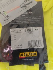 Blaklader 4937 Hi-Visibility Yellow Gray XXL Protective Jacket Reflective Strips