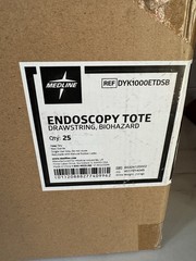25 Medline Drawstring Endoscope Isolation Totes Biohazard Tote with Drawstring