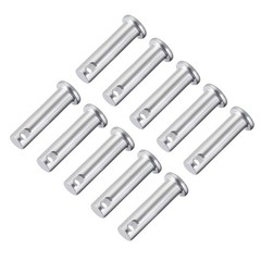 Single Hole Clevis Pins 8mm x 25mm Flat Head Zinc-Plating Steel 10Pcs