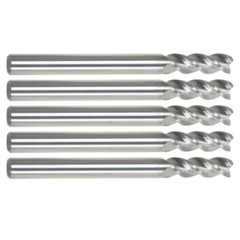 5 Pack 3/16″ 3 Flute Regular Length Carbide End Mill For Aluminum NEW