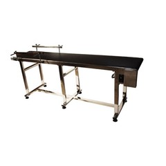 82.6×15.7in PVC Belt Industrial Conveyor w/ Double Guardrails 110V Speed Adjust