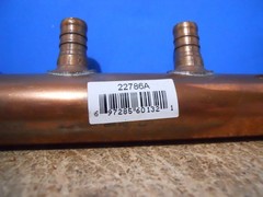 SharkBite 3/4″ x 1/2″ Barb Open Copper PEX 4 Port Manifold Crimp 22786A