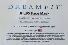 Washable Facemask. BFE95 Dream Essence by FitRite, Dreamfit, 100 count. Size LG