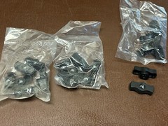 Female wing Style Knob. 6 pieces, Metric 6MM Nut Injection Molded Knob