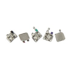 Dental Orthodontic Metal Brackets MIM Mini Braces Roth MBT 022 018 345 Hooks 5-5
