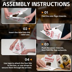 60-Pack Water-Resistant Do Not Stack Pallet Cones | Cardboard Shipping Alert Sig