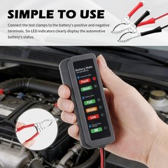 12V Car Battery Tester Automotive Battery Alternator Tester with LED Indicator