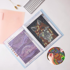 A3 Art Portfolios Case 40 Pages,Diamond Painting Storage Book,Pocket Protector w