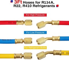 R410A Manifold Gauge Set, 3 Way AC Diagnostic Manifold Gauge Set for R410a R22