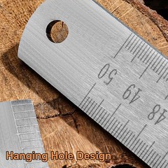 20″Heavy Duty Metal Ruler Stainless Steel Precision Metric & Inch Straight Edge
