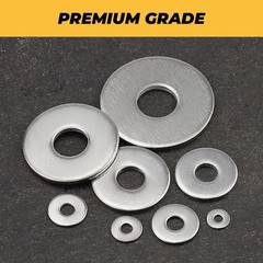 100-pack M6 Flat Washers-304 Stainless Steel (6.4mm ID x 18mm OD) | DIN9021, …