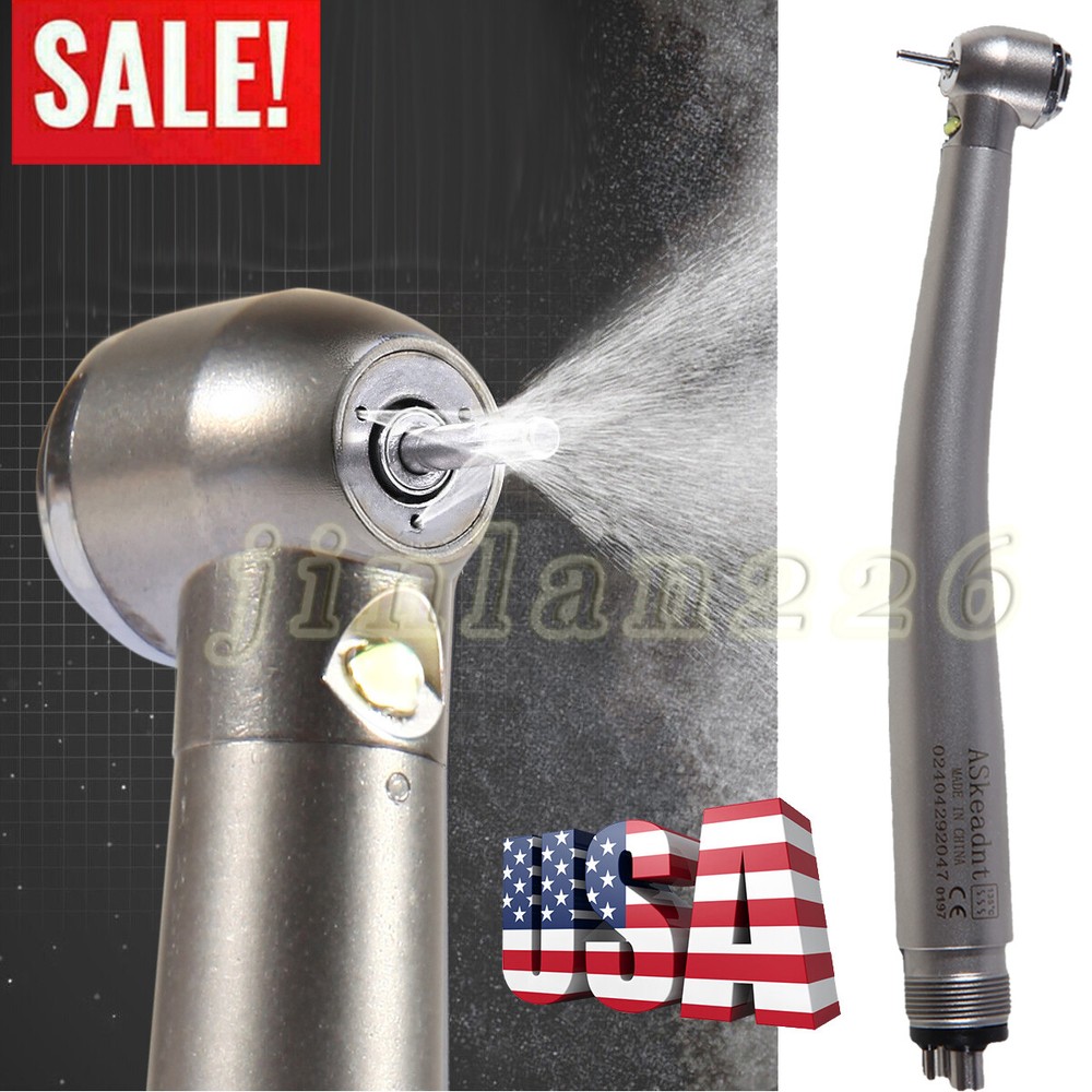 NSK STYLE Dental LED E-generator Fiber Optic High Speed Handpiece Turbine 4 Hole