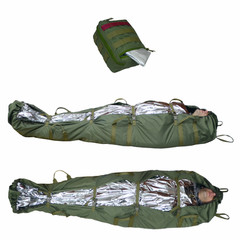 DERBY Tactical Rescue Stretcher Folding Drag Litter Nylon 8 Handles MOLLE Pouch