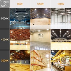 10 PACK 150W UFO LED High Bay Lights 4500K/5000K/5700K Commercial Lamp Dimmable
