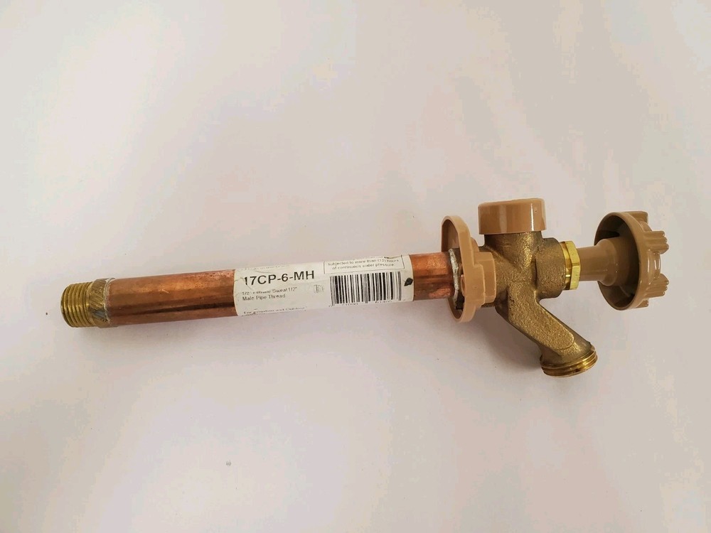 Woodford 1/2″ x 3/4″ Brass Sweat x MPT x 6″ Anti-Siphon Sillcock (17CP-6-MH)