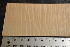 Flame Maple Raw Wood Veneer Sheet 6 x 35 inches 1/42nd 4671-56