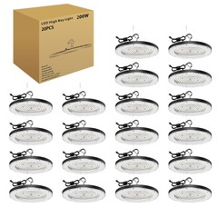 20 Pack 200W UFO Led High Bay Light Commercial Industrial Warehouse Shop Lights