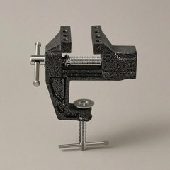 Mini Desktop Vise Dark Textured Finish Mini Bench Vise Cast Metal