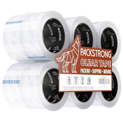 Industrial Grade Clear Packing Tape 12 Rolls – 110 Yards per Roll – 2″ Wide X 2