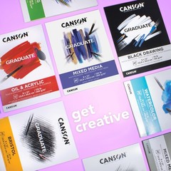 Canson Graduate Black Drawing Pad, Foldover, 11×14 inch, 20 Sheets | Artist Pape