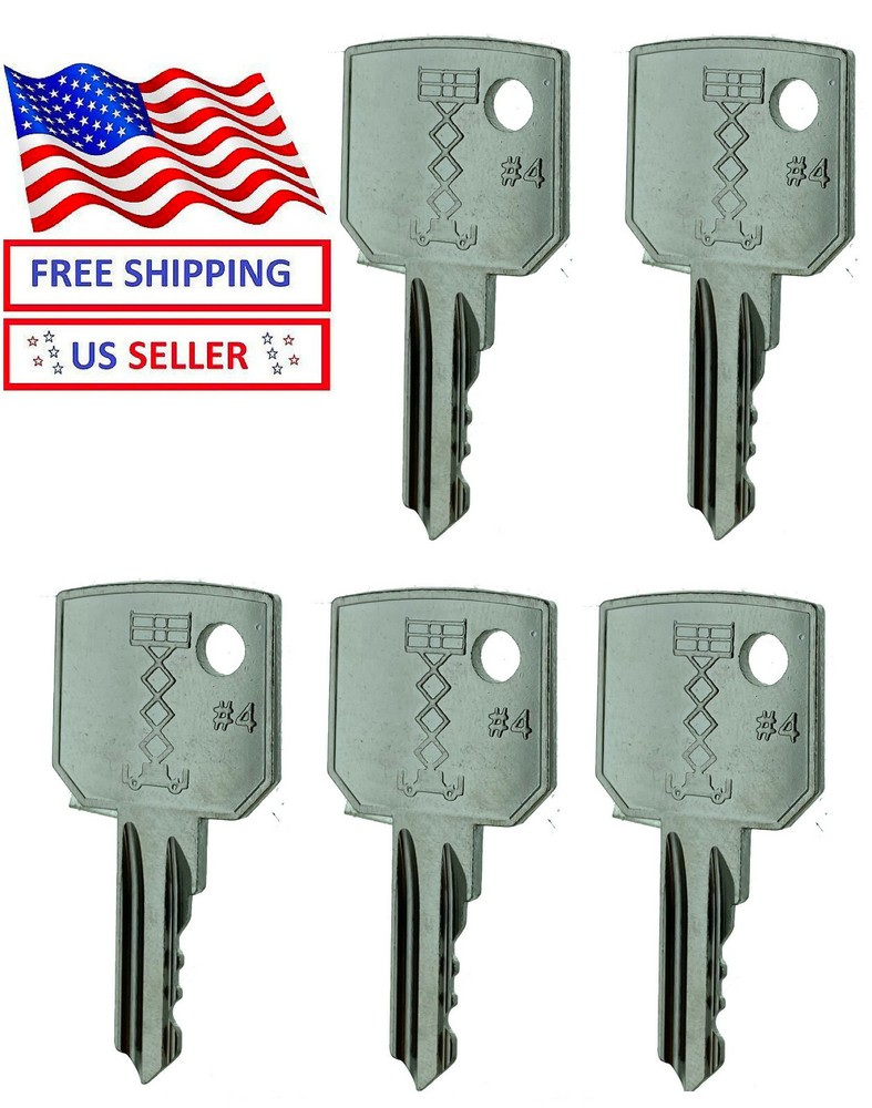 5 Genie Ignition Keys for Scissor Lift Boom Lifts Skyjack Nifty Upright #455