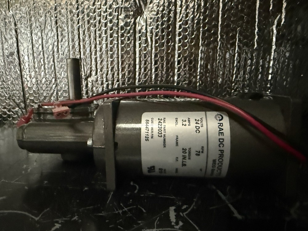 RAE 2423033 56469530 ELECTRICMOTOR 24V DC 78 RPM 20 LB Assy Brand New