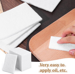40 PCS White Non Woven Pads, Light Duty Scouring Pad, Abrasive Surface Scrubber,