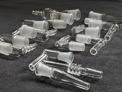 Glass Adapter Whip End/WPA/Joint, 90° Elbow/Straight, M/Male/F/Female 10/14/18mm