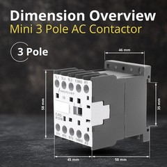 Mini Contactor 3-Pole 220V Coil 20A IEC 690V for HVAC & Lighting Control