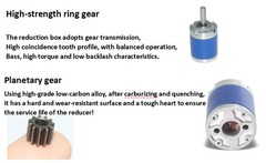 36mm Micro High Precision High Torque Planetary Gear Box for 550/555/545 Motor