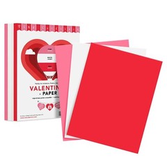 Valentine’s Colored Paper, 24lb, 8.5 x 11, Red, Pink, White (200 Sheets Total)