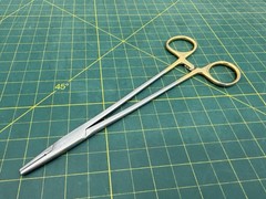 Millennium Surgical 1-4151 TC Mayo Hegar Needle Holder 7.5” w/ Serrated TC Jaws