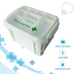 Deke Home – Portable First Aid Medicine Organizer Handle Plastic Family Medical