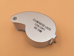 40X Jewelers Loupe Magnifier Light Jewelry Eye Loop Pocket Magnifying Glass Coin