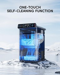 Ice Makers Countertop, Ultra Slim Design with Full-Color Panel, Internal Ligh…