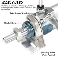 Pneumatic 3/8″ OD Tube x 1/4 NPT Male Connector Air Push to Connect Fitting 5Pcs