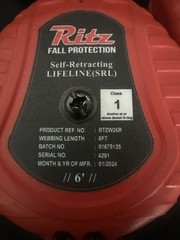 Ritz Self Retracting Lifeline(SRL) 6’ Fall Protection Class 1 (Brand New!)