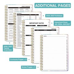 Academic Planner 2026-2027, Weekly and Monthly Calendar Book, July 2026 – Jun…