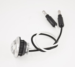 All Star QTY 20-3/4 (.75 Inch) Mini Clear Lens Amber 3 LED Clearance Lamp Round
