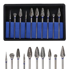 10Pcs Dental Lab Polishing Bur Drills Tungsten Steel Carbide Burs 2.35MM HP