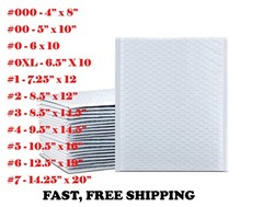 POLY BUBBLE MAILERS ENVELOPES PROTECTIVE PADDED BAGS PACKAGING SHIPPING MAILING
