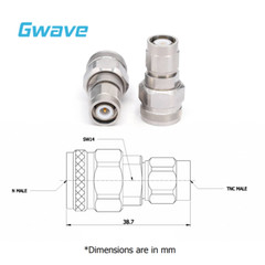 Precision N Male to TNC Male Adapter, DC – 18GHz
