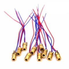 40PCS 650nm 6mm 5V 5mW Red Laser Dot Diode Module with Brass Housing USAA