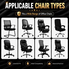 Water Resistant Stretch Computer Office Chair Cover Large Cover, Black