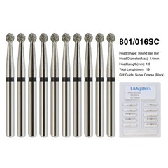 Dental Burs Diamond FG Round End Taper Football Flame Long Round Pear High Speed