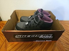 Skechers for WORK with Memory Foam Womans 9.5 Black Mccoll Composite Safety Toe