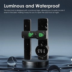 Flip Latch Lock With Combination 180° Swinging Door Lock No-drill AJ0N