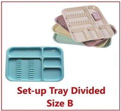 1PC Dental Instrument Set-up Tray Divided Sterilized Fully Autoclavable, Size B