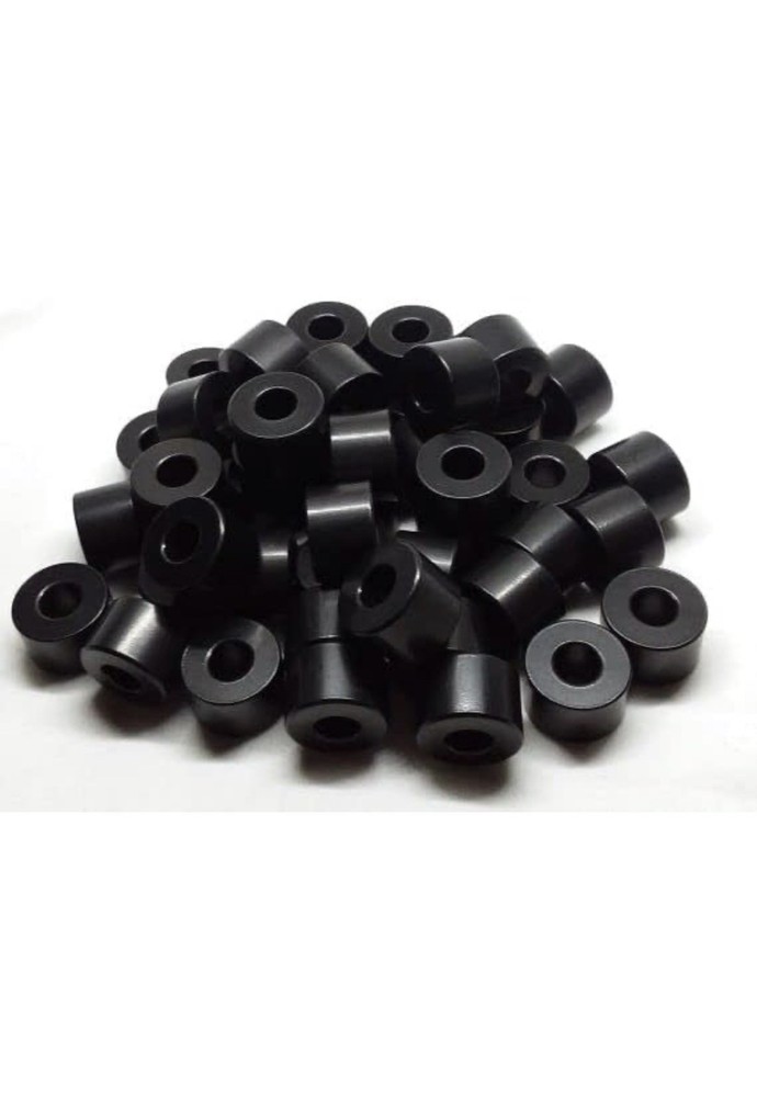 Black Anodize Aluminum Spacer Bushing 3/4″ OD x 1/2″ ID (1/2″ Length, 10 Pack)