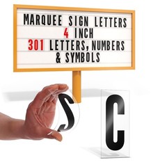 Changeable Marquee Letters & Numbers Set, 4″ Plastic Acrylic Sign for Outdoor Us